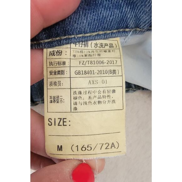 Japanese Brand Streetwear Star Shorts Size Medium Grunge Skater Y2K Baggy Denim - Picture 4 of 7